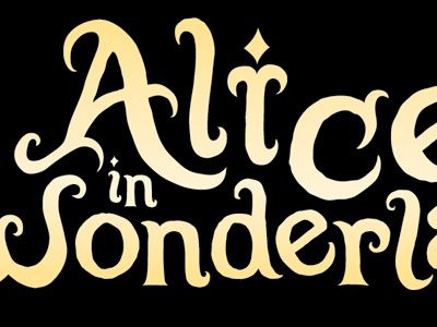 Alice alice custom lettering illustration wonderland