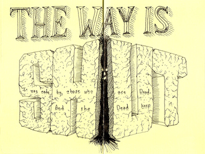 The Way Is Shut illustration lettering lord of the rings typography