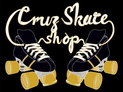 Cruz Skateshop illustration lettering logo design typography