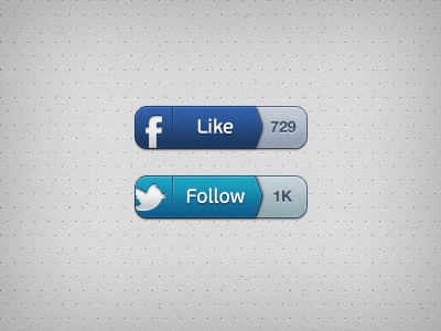 Like & Follow button facebook follow like social media twitter