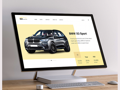 Web design for Rental car service design minimal ux web