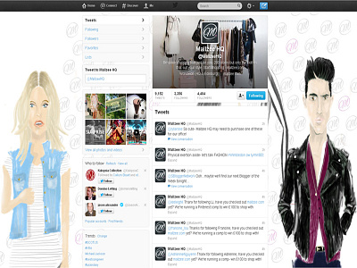 Mallzee Twitter Page fashion fashion illustration illustration twitter background