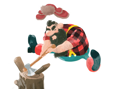 Lumberjack CHOP!! illustration lumberjack woodsman
