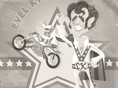 Evel Knievel evel knievel illustration vintage