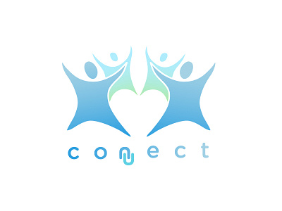 Connect Logo connect heart logo people
