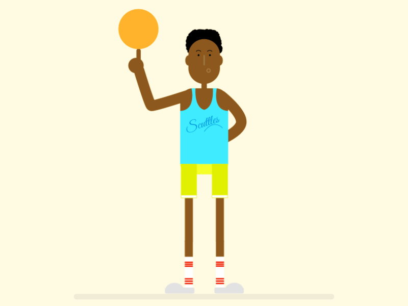 Roll it!!!! animate arrows basketball basketball player bouncing ball branding design gif motion graphics nba player vector