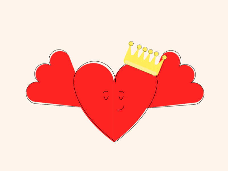 Love in the Air.... animate branding crown design gif heart heart beat illustration logo love love king motion graphics rebound rebounds studioscuttles trending graphics