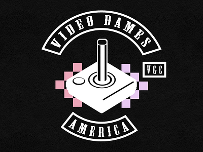 Video Dames atari club game games gang jacket motorcycle rocker video