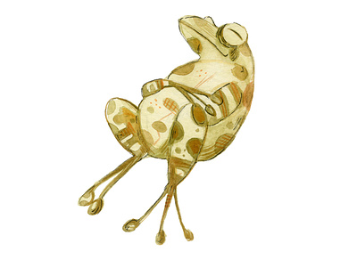 Frog art children book frog illustration sketch watercolor