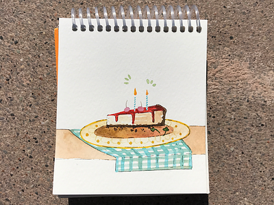 Cheesecake illustration food childrenbook