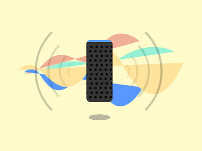 Hey Alexa, do you Dribbble? alexa amazon echo design echo illustration sound soundwaves