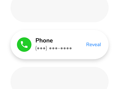 Reveal yourself! contact material phone reveal ui