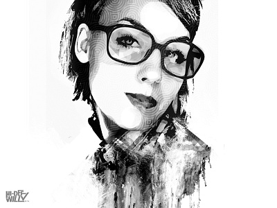 N3rdy art black debut design illustration illustrator pattern portrait vector