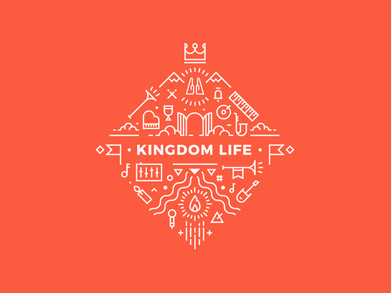 Kingdom Life animation brand community iconography identity illustration logo mark