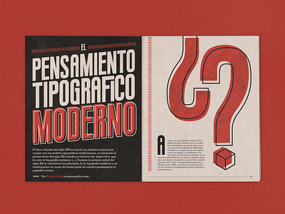 Modern Typographic Thinking design editorial editorial design layout layout design magazine type typography vector illustration