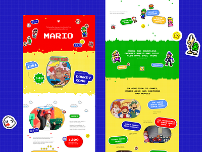 Mario. Pop culture icon. Website for fun animation creative design illustration mario nintendo ui uidesign webdesign website