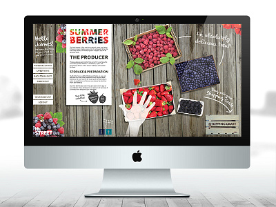 Hi.STREET apples berries drag and drop farm store fun hi.street immersive interface lemons and limes market peppers web design