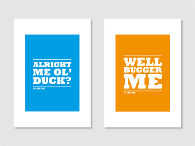 West Country bold bright bugger colourful country screen print slang typography