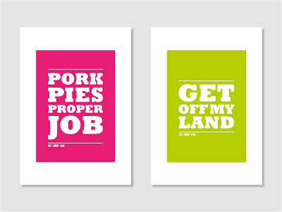 West Country 2 bold bright bugger colourful country screen print slang typography