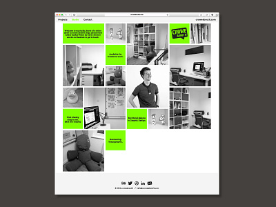 Crowe About It Website Studio page bold green grid refresh responsive self promotion studio website