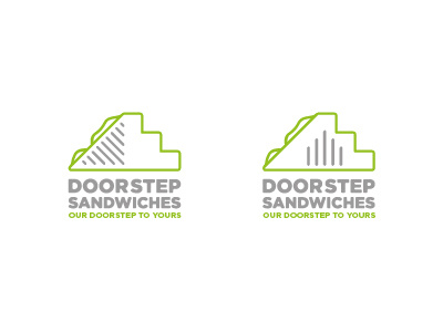 Doortstep clean line logo sandwich steps