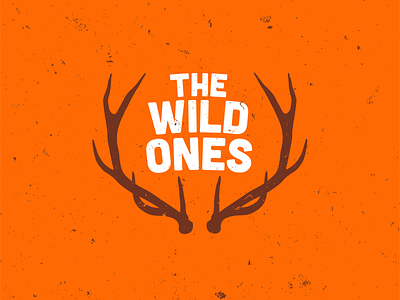 The Wild Ones adventure america bold bright deer films graphic grunge logo logo design mountain movies orange outdoors seattle stag trail usa worn