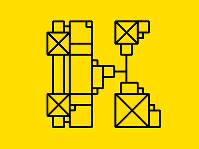 36 days of type - K 36days k 36daysoftype abstract adobe cool design experimental k lines mechanical squares typography