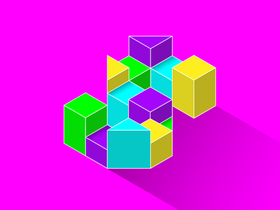 36 days of type - S 36days-s 36daysoftype adobe bold bright colour design experimental fluorescent geometric isometric pink s typographic typography