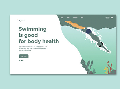 Landing Page 1 design flat illustration illustrator ui vector web