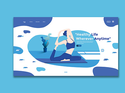 Landing Page 2 design illustration illustrator ui vector web website