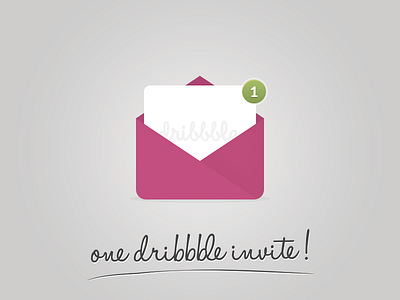 Dribbble Invite! dribbble invite envelope flat invite notification