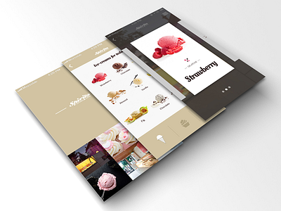 App Spirito Ice-Cream app app design clean flat flat design minimal mobile app