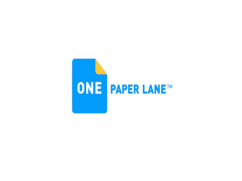 One Paper Lane Logo Animation animation logo logo animation motion graphics typographic animation typography