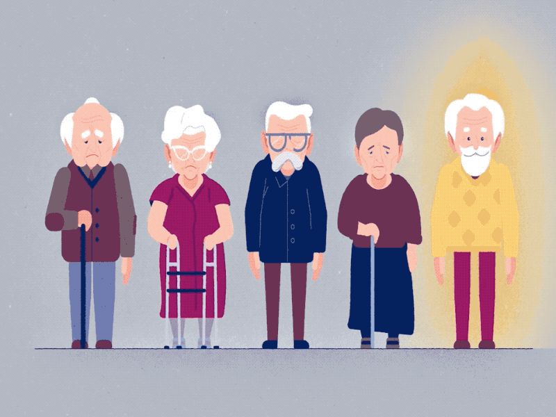 Old People animation character design characters explainer explainer video fun illustration motion graphics outline simple illustration