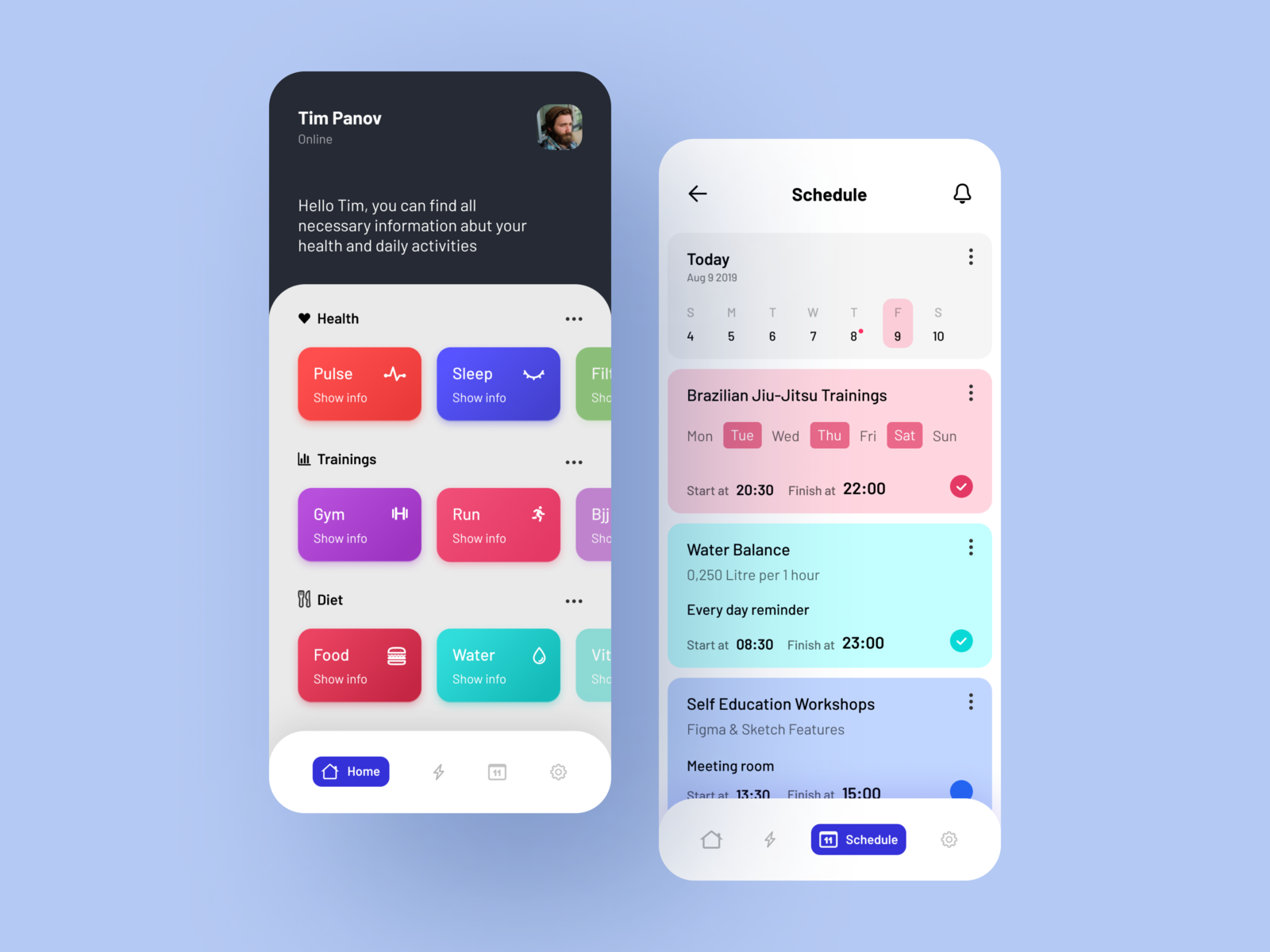 Fitness Smart App by Timofey Panov for Craftwork on Dribbble
