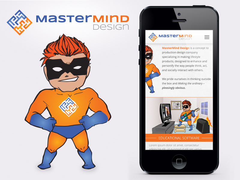 Mastermind-Design Branding icon logo cartoon hero branding brand ui ux iphone app mobile layout