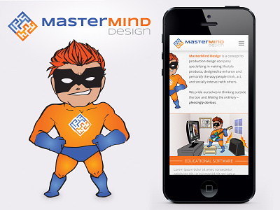 Mastermind-Design Branding app brand branding cartoon hero icon iphone layout logo mobile ui ux