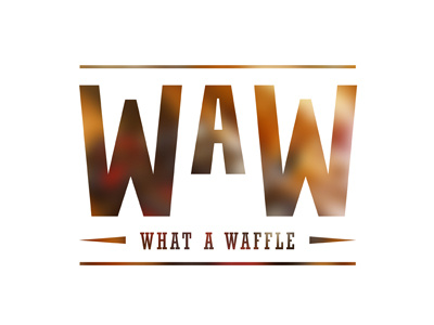 What A Waffle branding cafe design graphic identity logo