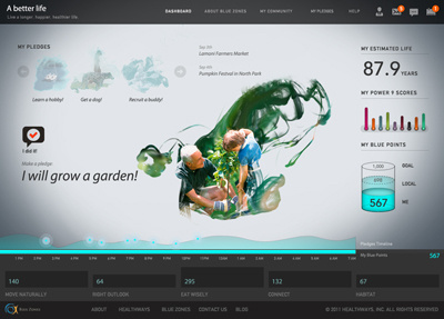 Dashboard blue fluid garden graphics gray interface visualization zone