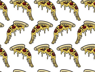 Pattern with pieces of pizza cuisine culture food illustration italian pattern pizza