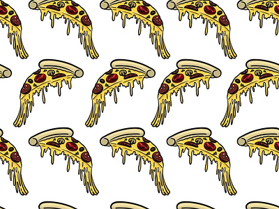 Pattern with pieces of pizza