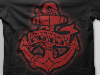 Avapor Anchor 3 anchor avapor handdrawn red tshirt