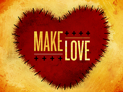 Make Love Series Title church series texture