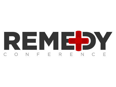 The Remedy Logo Comp 3 band aid gray red