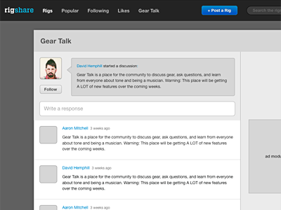 Gear Talk Keynote Wireframe