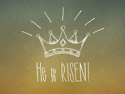 He is Risen! easter illustration typography