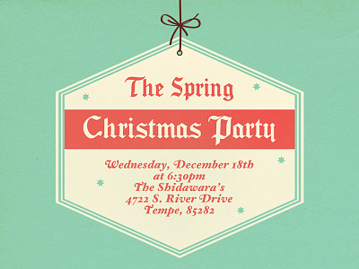 Christmas Party Invite christmas illustration ornaments vintage