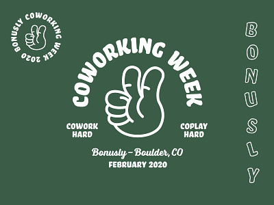 Bonusly Coworking Week Branding apparel apparel design bonusly branding branding design just for fun two thumbs up