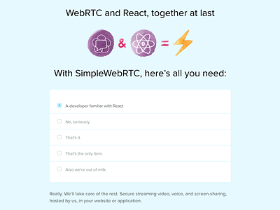 SimpleWebRTC checklist checklist css html ui user experience user interface ux