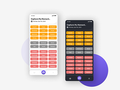 Moments capture moments dark theme ui figma latest mobile mobile app moments popular ui ux design